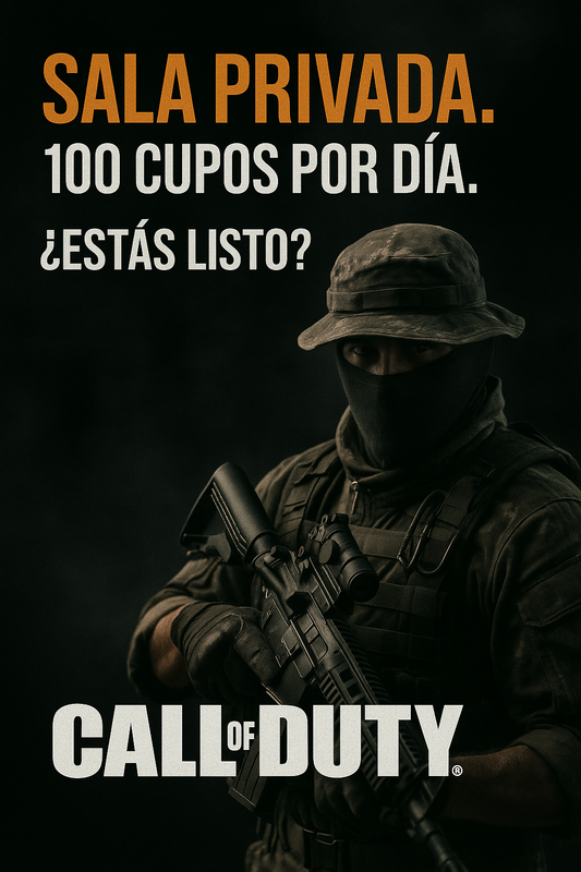 Sala Privada Acceso Mensual (unica vez al mes) Para Call Of Duty Bolivia